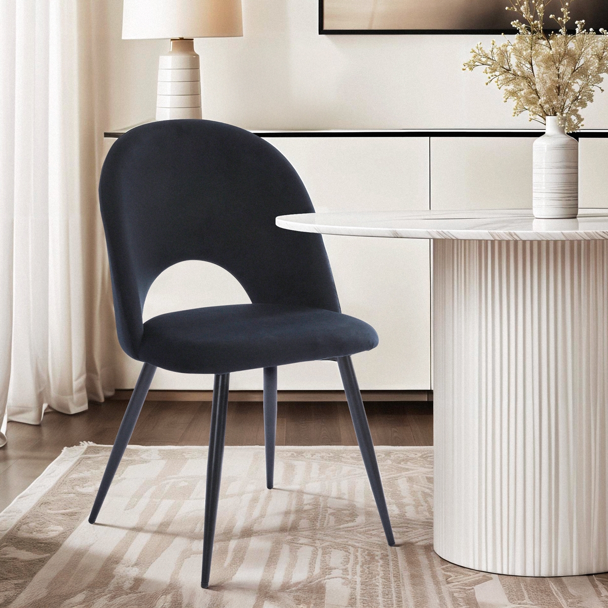 Stuhl modern aus Samt gepolstert Esszimmer Küche Zarda Katalog