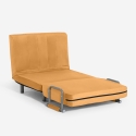 Fauteuil lit pliant gain de place en velours Deborah Twin Lux 