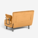 Fauteuil lit pliant gain de place en velours Deborah Twin Lux 