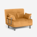 Fauteuil lit pliant gain de place en velours Deborah Twin Lux 