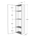 Lit escamotable français avec colonne et rangements blancs Kentaro Catalogue