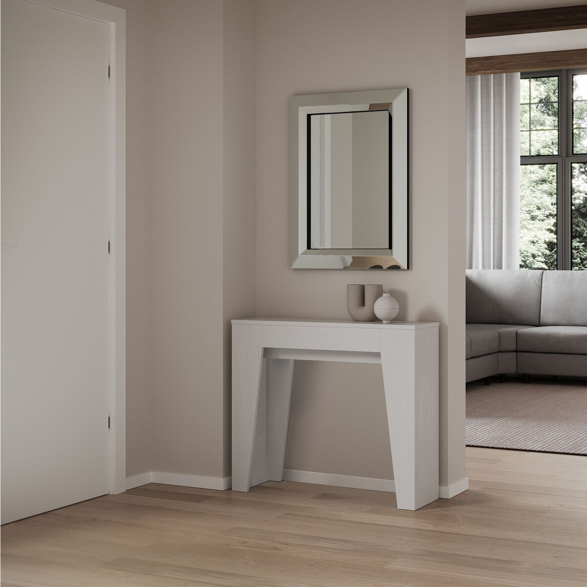 Verlängerbarer Konsolentisch für Küche oder Eingangsbereich, modernes Design, 90×25-181 Narrow Sales