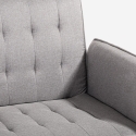 Schlafsofa 2-Sitzer verstellbar mit Armlehne und Getränkehalter Ember 