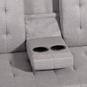 Schlafsofa 2-Sitzer verstellbar mit Armlehne und Getränkehalter Ember 