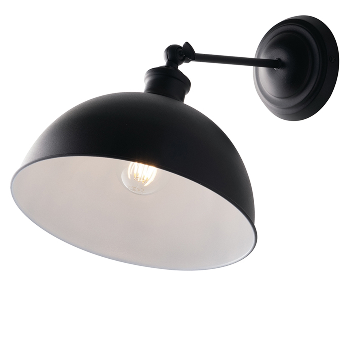 Aplique de pared de metal negro estilo vintage Charleston AP Venta