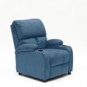 Fauteuil relax inclinable avec repose-pieds et compartiments Laura Light Promotion