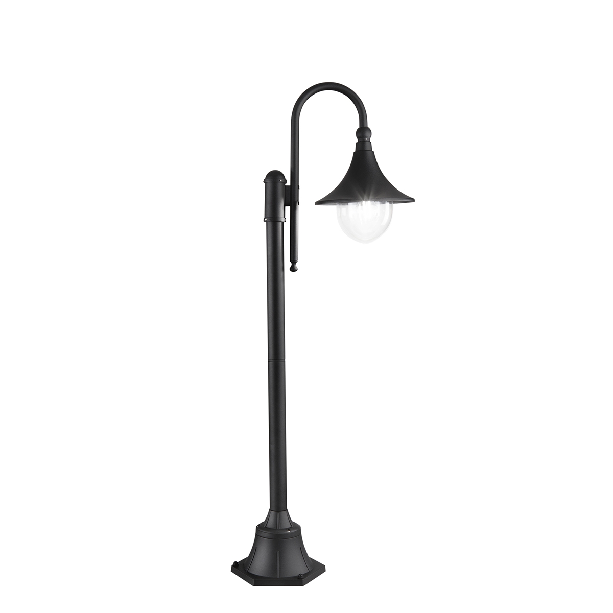 Lampadaire de jardin extérieur en aluminium noir h130 cm Pavia Vente