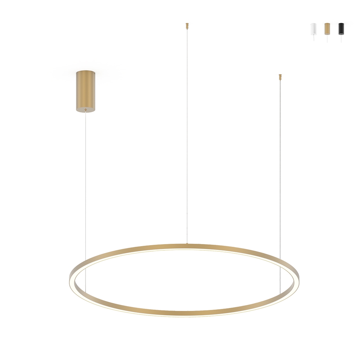 Lámpara colgante redonda LED de aluminio 120 cm Hoop Oferta