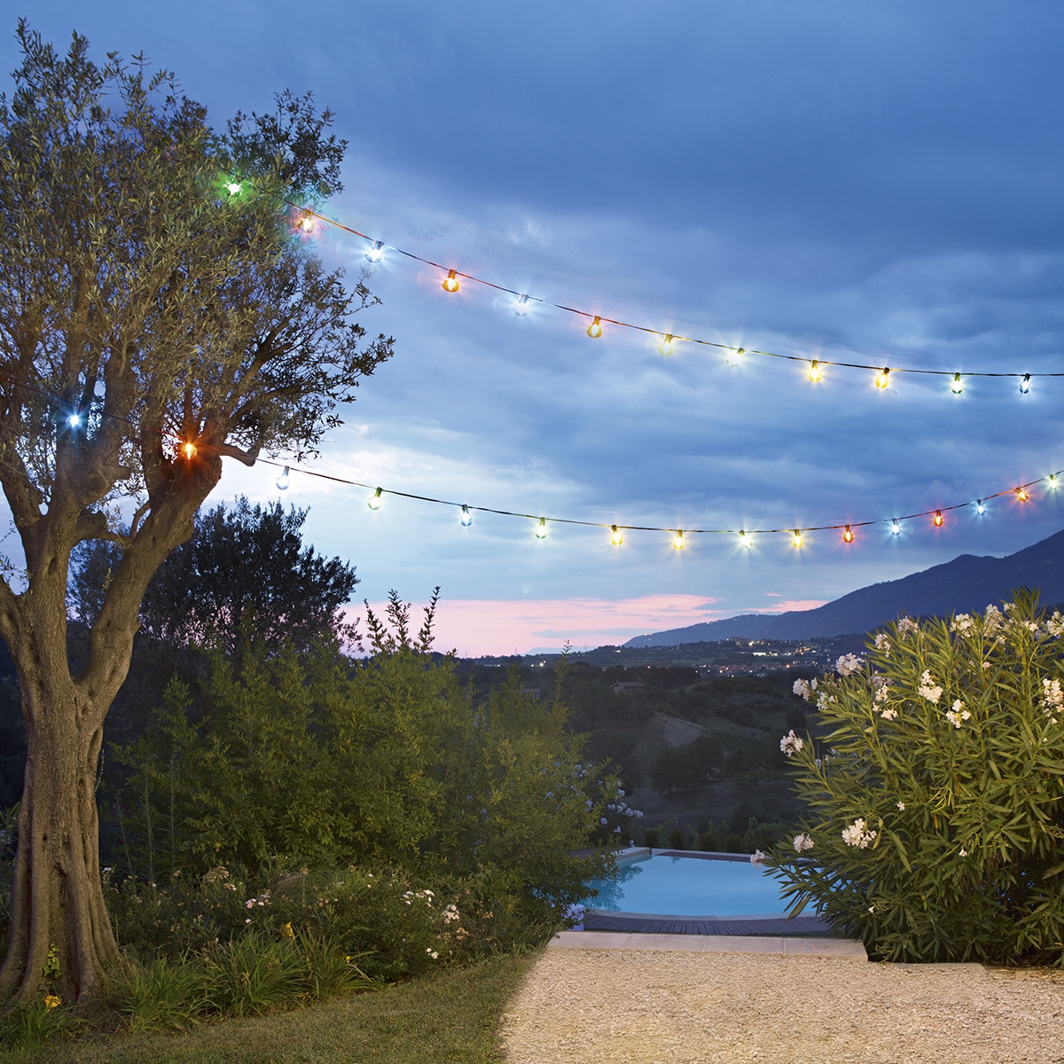 Guirlande électrique avec lumières LED panneau solaire pour extérieur PicNic Vente