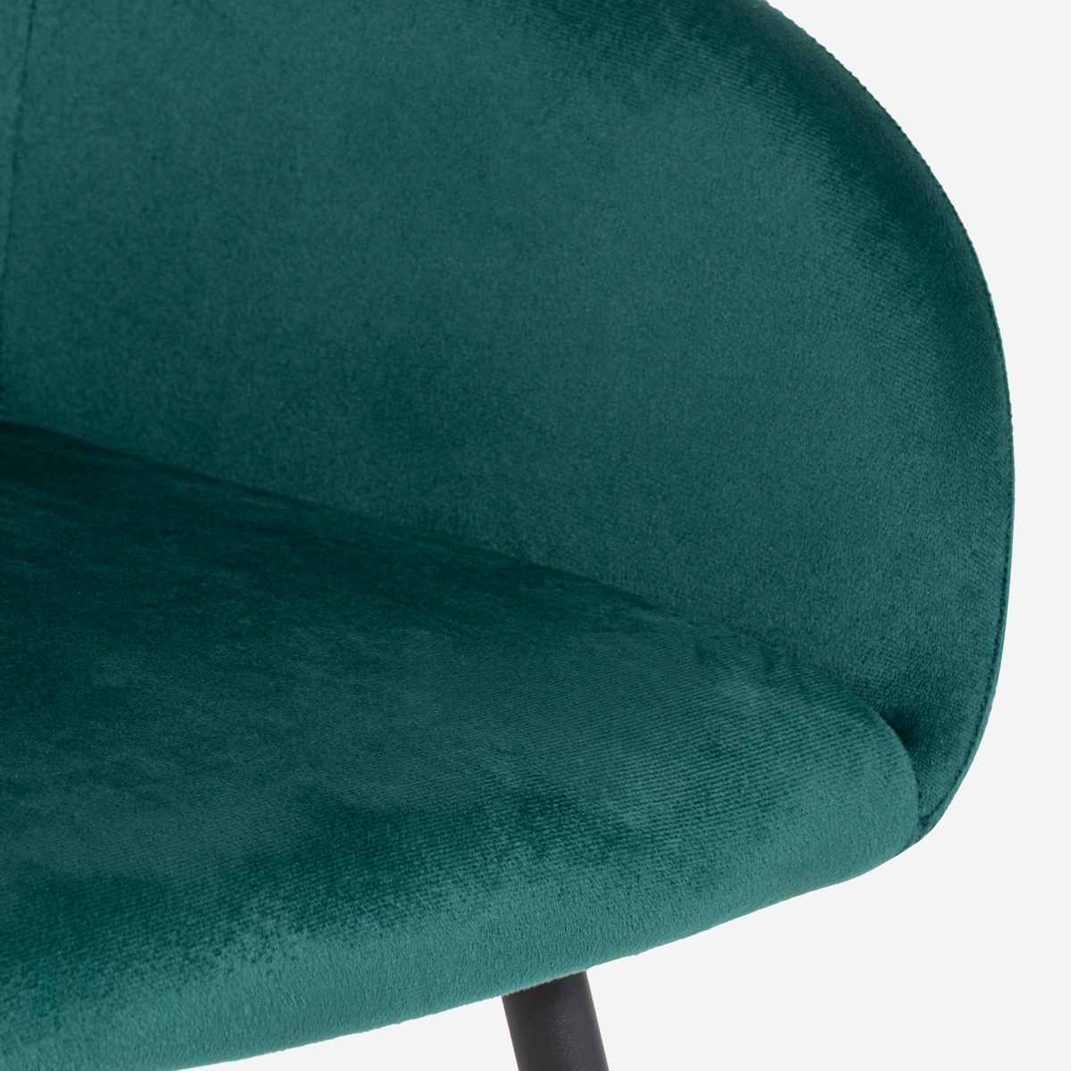 Sedia poltroncina in velluto con braccioli per sala da pranzo Karta Scelta