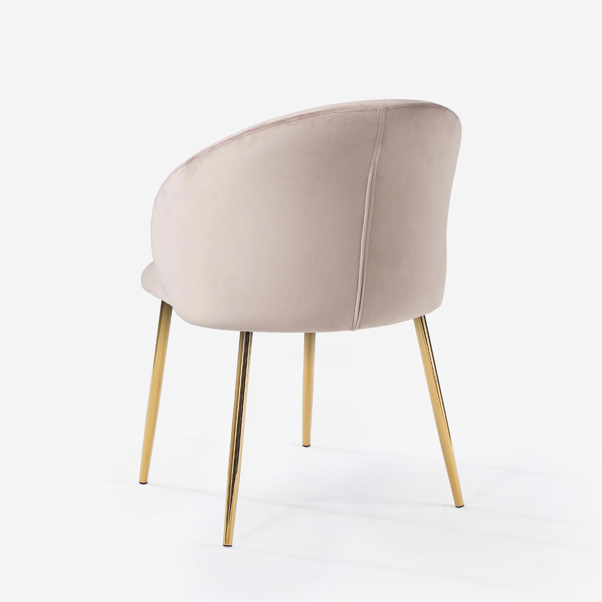 Moderne Samt-Esszimmerstuhl mit goldenen Beinen Dhera Verkauf