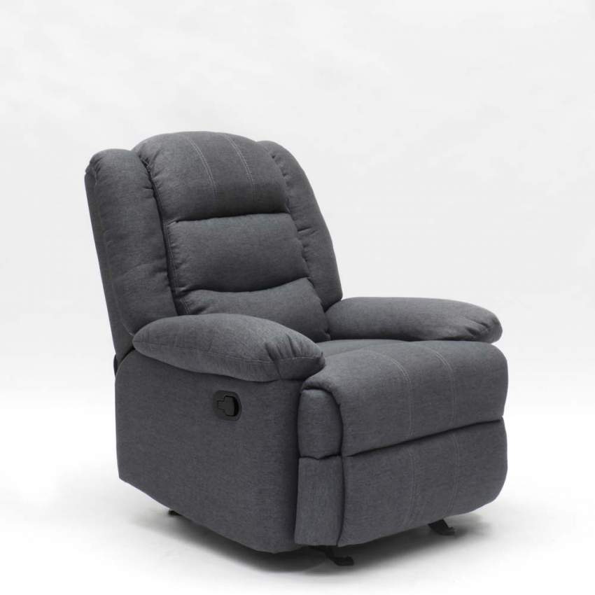 Fauteuil relax inclinable avec repose-pieds en tissu Sofia Modèle