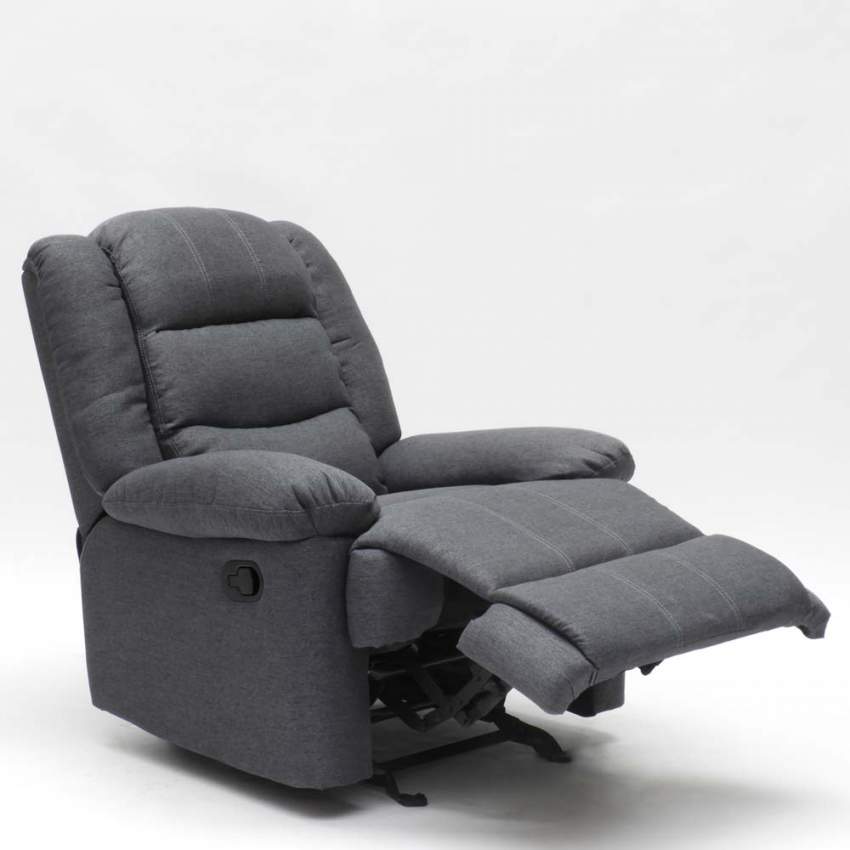 Fauteuil relax inclinable avec repose-pieds en tissu Sofia Dimensions