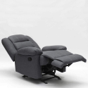 Fauteuil relax inclinable avec repose-pieds en tissu Sofia Prix