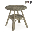 Table d'extérieur rond 52cm en rotin tressé Bizzotto Alliss Remises