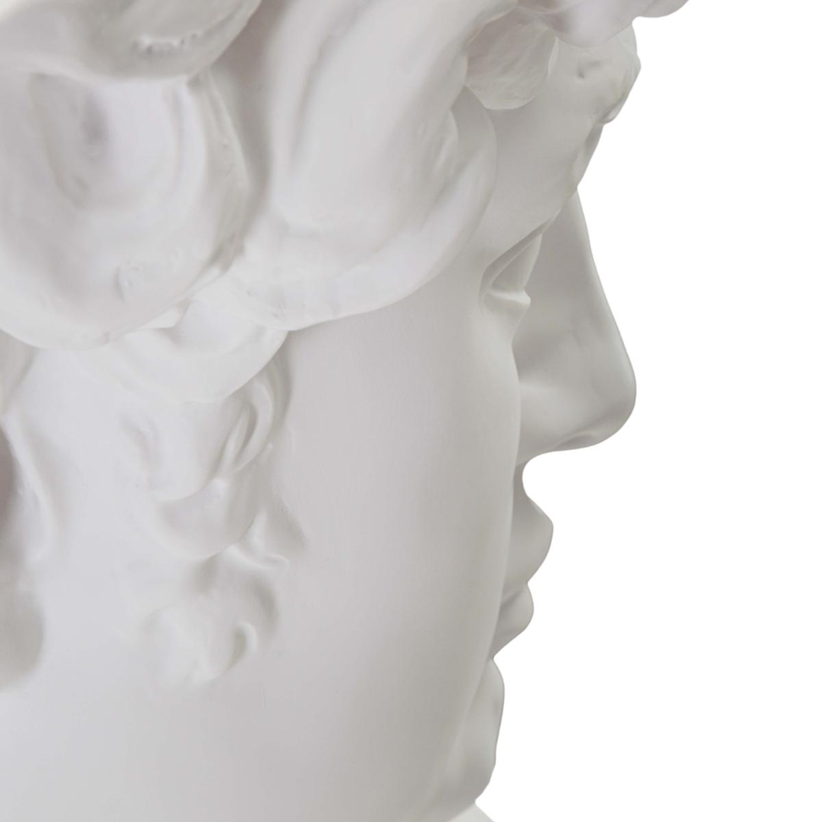 Escultura decorativa cabeza de hombre en resina 44x35,5x60 cm David Elección