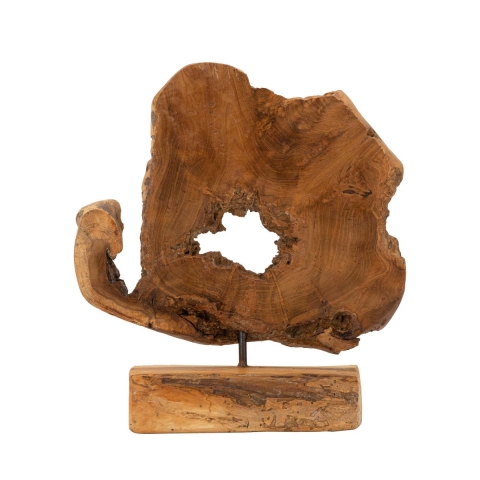Handgefertigte Teakholz-Skulptur im ethnischen Stil Bintang Aktion