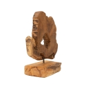 Escultura de madera de teca hecha a mano estilo étnico Bintang Oferta
