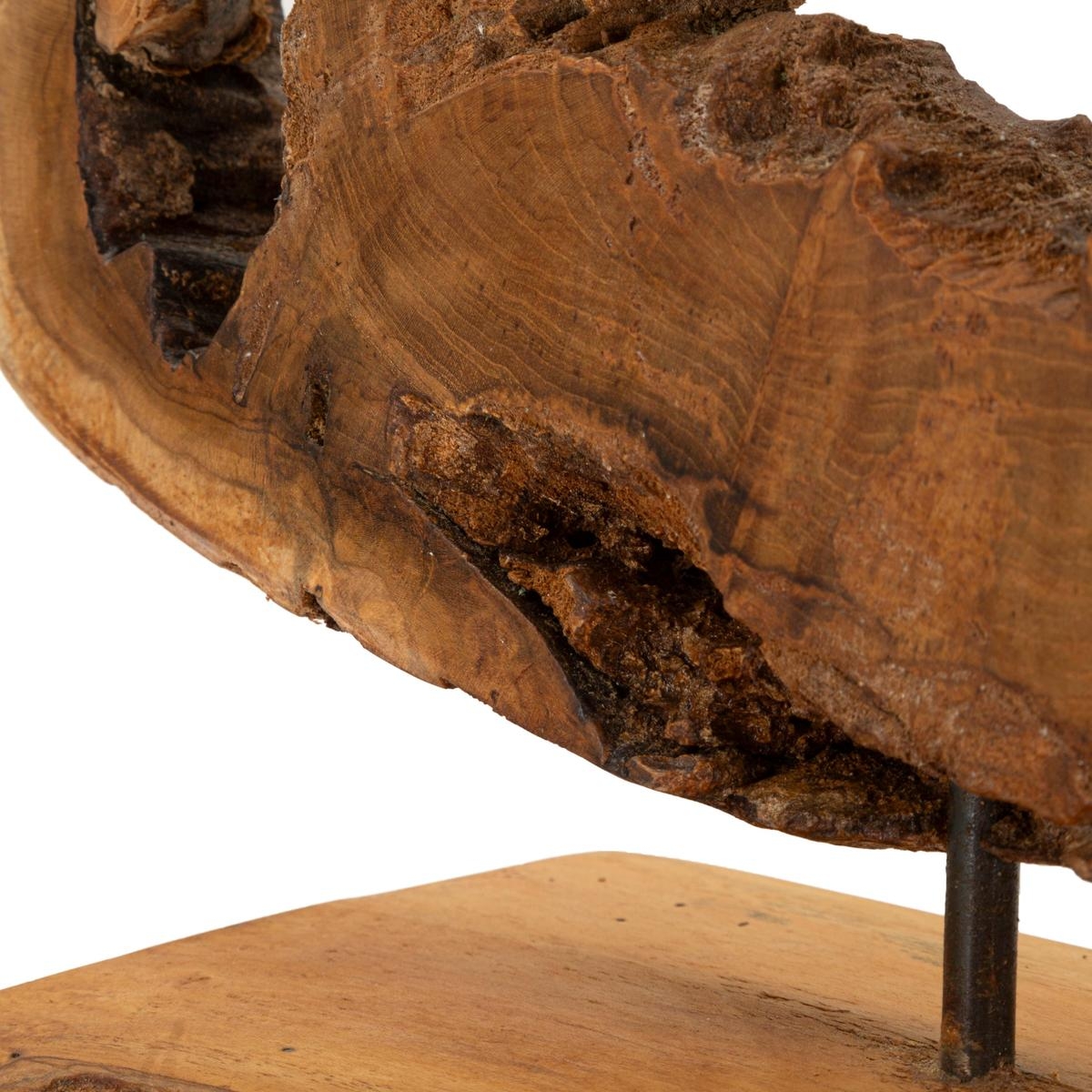 Escultura de madera de teca hecha a mano estilo étnico Bintang Descueto