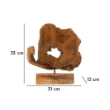 Escultura de madera de teca hecha a mano estilo étnico Bintang Modelo