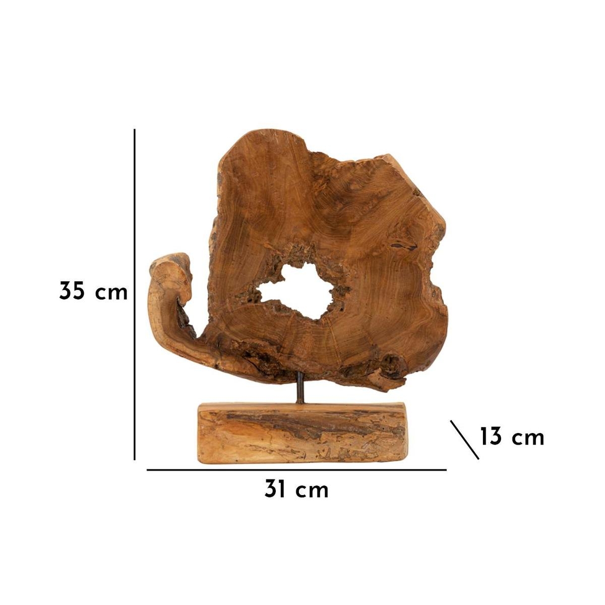 Handgefertigte Teakholz-Skulptur im ethnischen Stil Bintang Modell