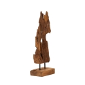 Handgefertigte dekorative Skulptur aus Teakholz im ethnischen Stil Rakat Angebot
