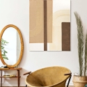Abstraktes Gemälde auf Leinwand im Boho-Chic-Stil 100x80 cm Lofty Verkauf