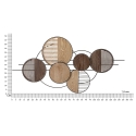 Wanddeko-Panel Holz Metall Boho Chic 134x69cm Woody Katalog