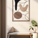 Moderner 3D-Dekopanel aus Holz und Metall für die Wand Astroy Verkauf