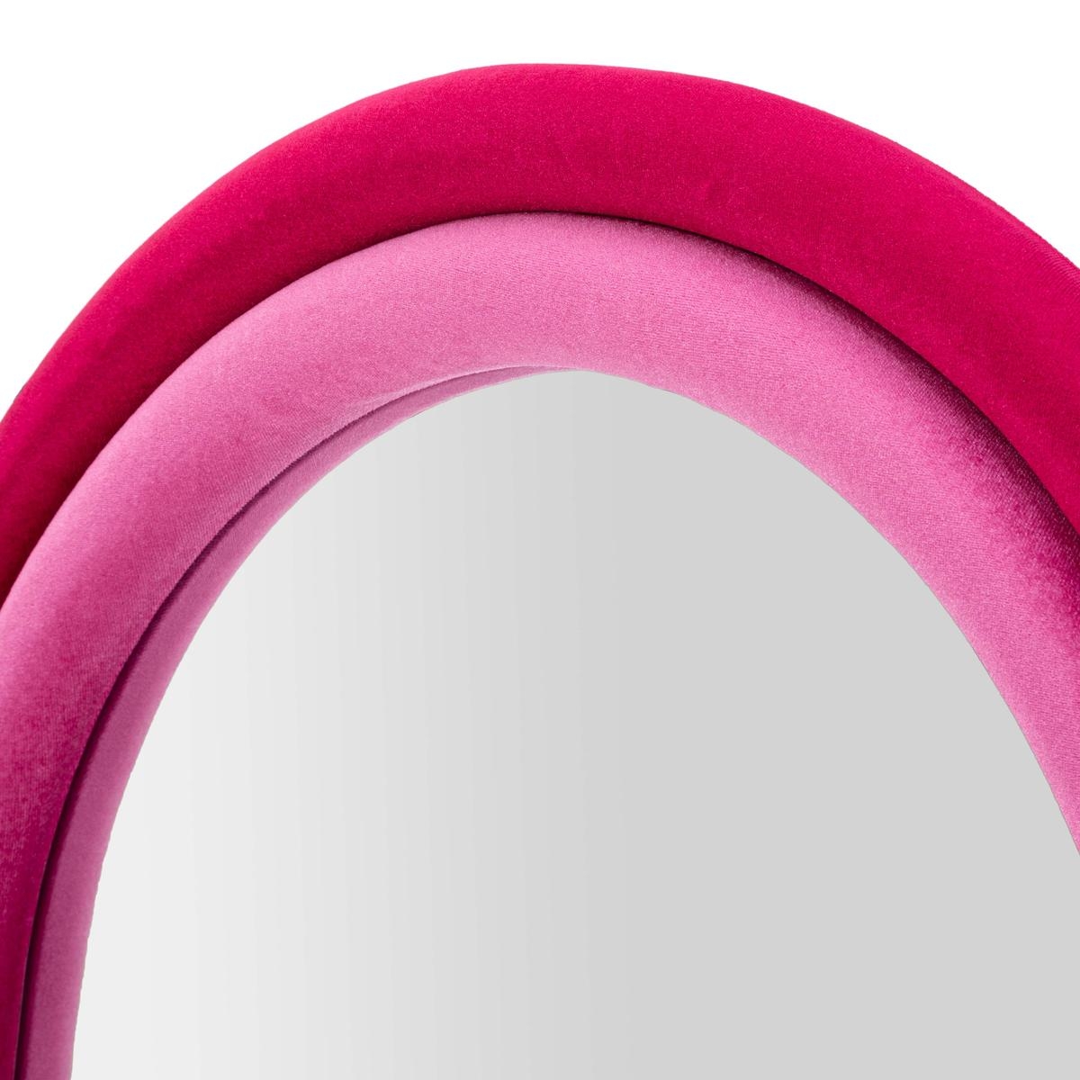 Specchio da parete con cornice ad arco in tessuto 160x60x4 cm Cloe Stock