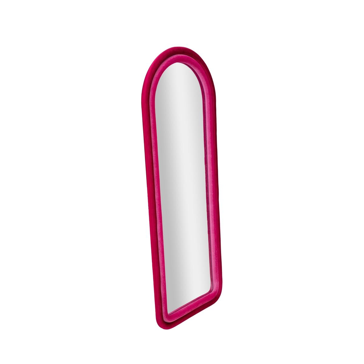 Wandspiegel mit gebogenem Stoffrahmen 160x60x4 cm Cloe Rabatte