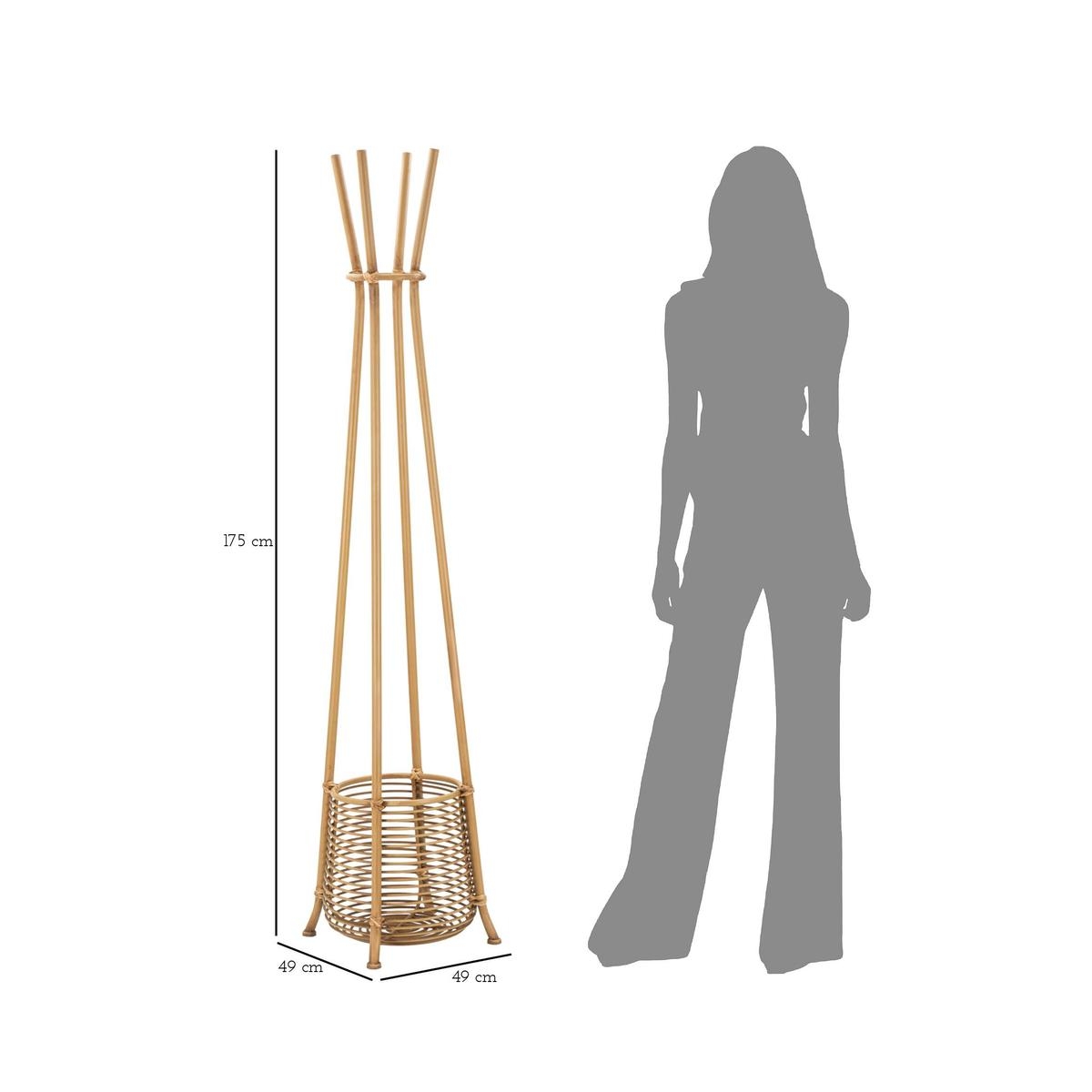 Porte-manteau en rotin avec porte-parapluies 49x175cm Panama Catalogue