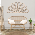 Porte-manteau en rotin avec porte-parapluies 49x175cm Panama Vente