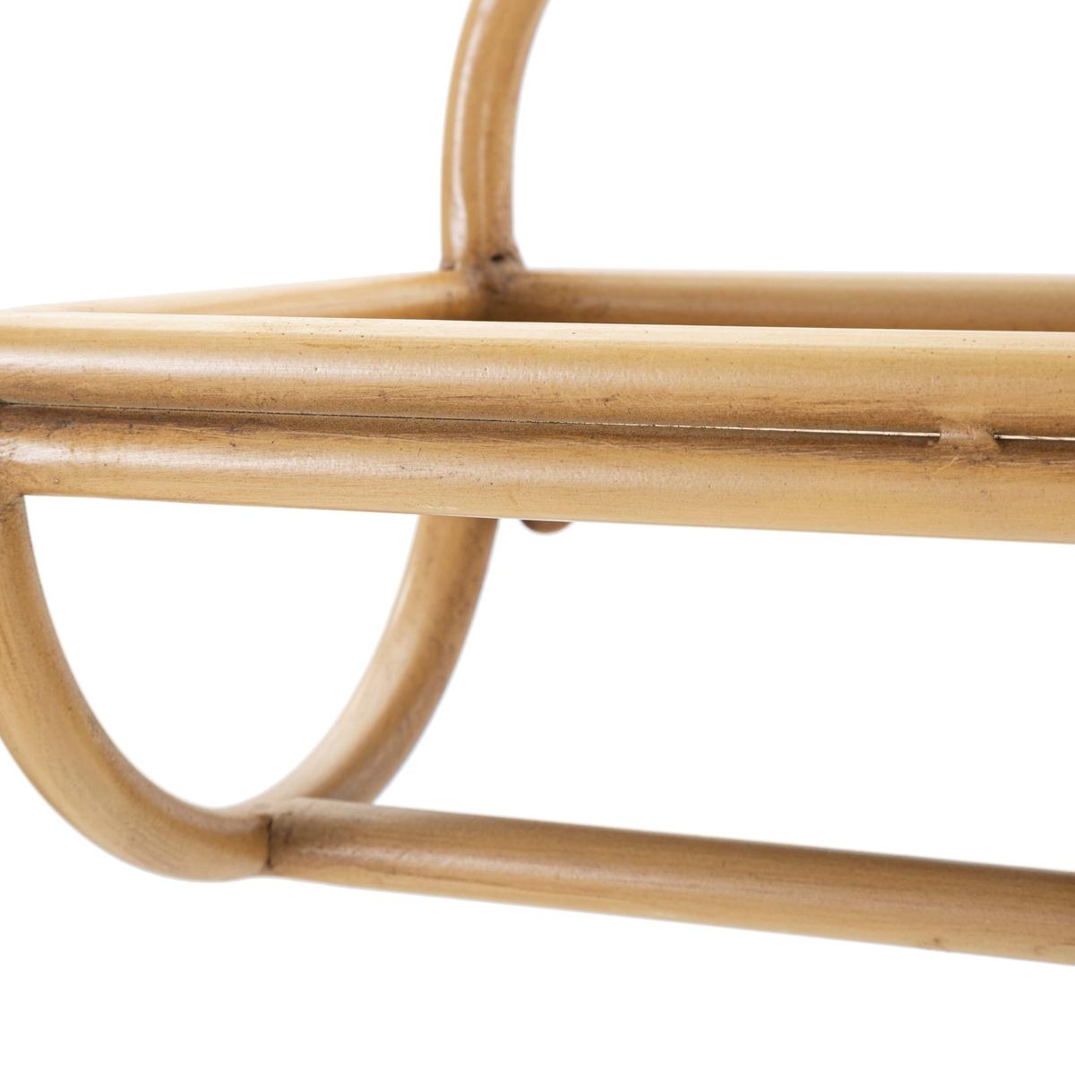 Wandregal aus Metall und Rattan mit Kleiderstange Panama Rabatte