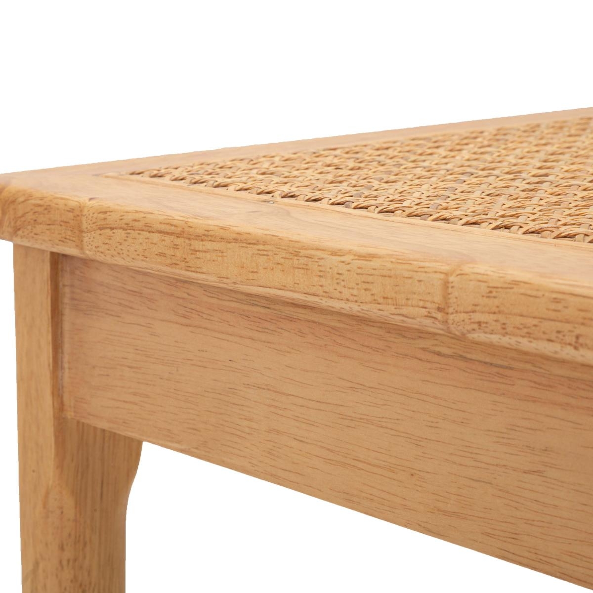 Set aus 2 Küchenstühlen aus Holz mit geflochtener Rattansitzfläche Japan Lagerbestand