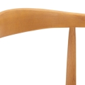 Set aus 2 Küchenstühlen aus Holz mit geflochtener Rattansitzfläche Japan Modell