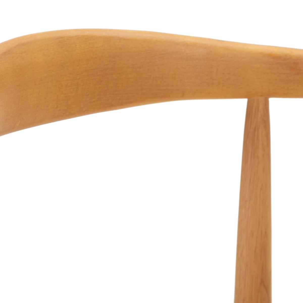 Set aus 2 Küchenstühlen aus Holz mit geflochtener Rattansitzfläche Japan Modell