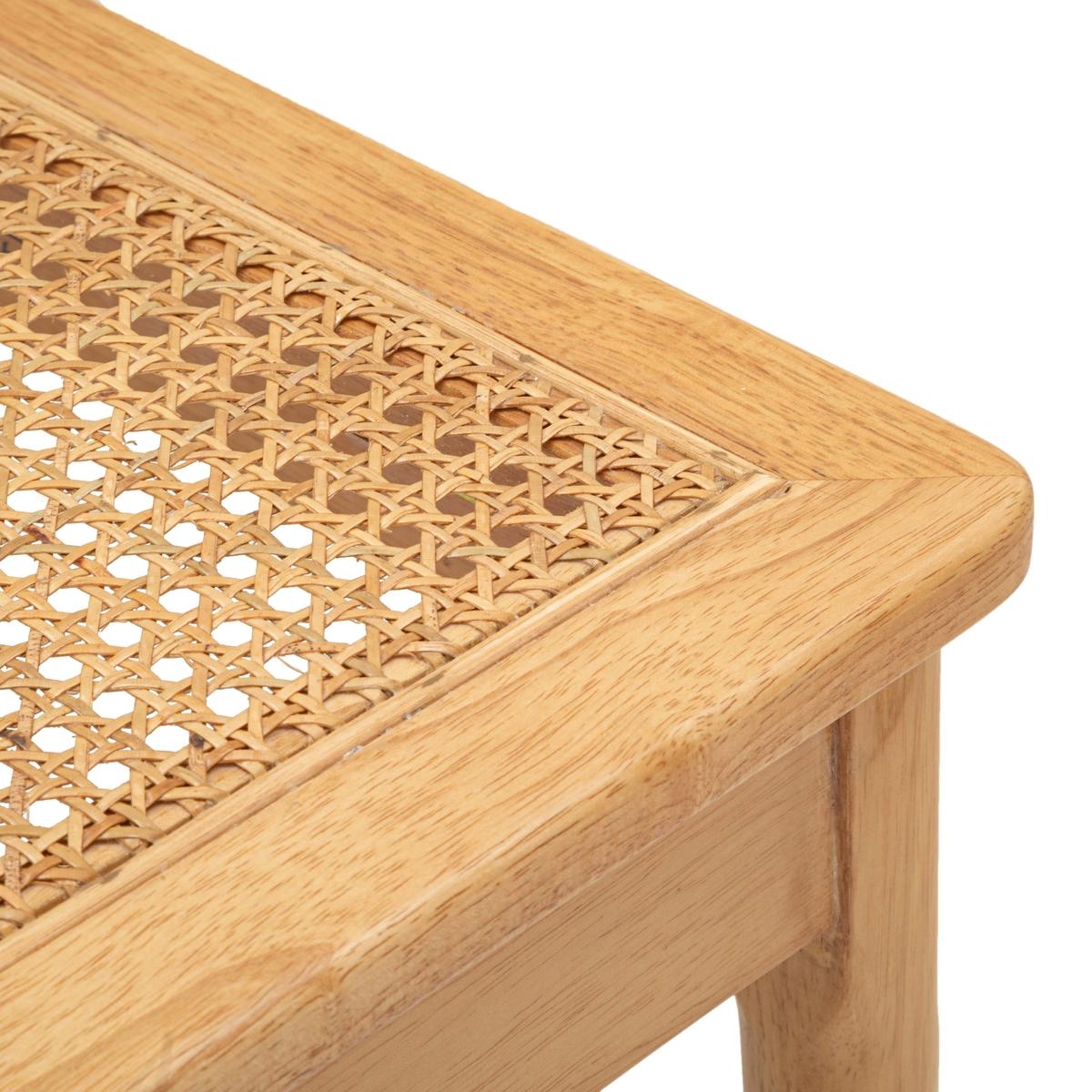 Set aus 2 Küchenstühlen aus Holz mit geflochtener Rattansitzfläche Japan Auswahl