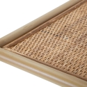 Libreria a parete in metallo e rattan 4 scaffali Panama Round Stock