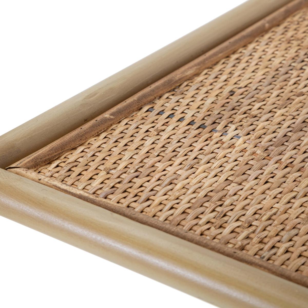 Libreria a parete in metallo e rattan 4 scaffali Panama Round Stock