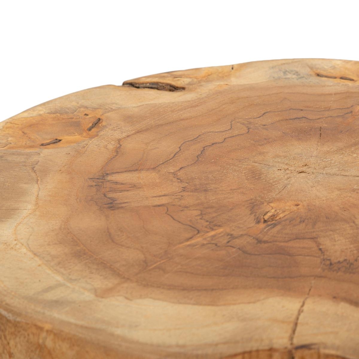 Handgefertigter Hocker aus Teakholz im ethnischen Stil Stold Lagerbestand