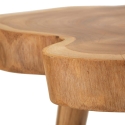 Taburete artesanal de madera de teca natural estilo étnico Budut Oferta