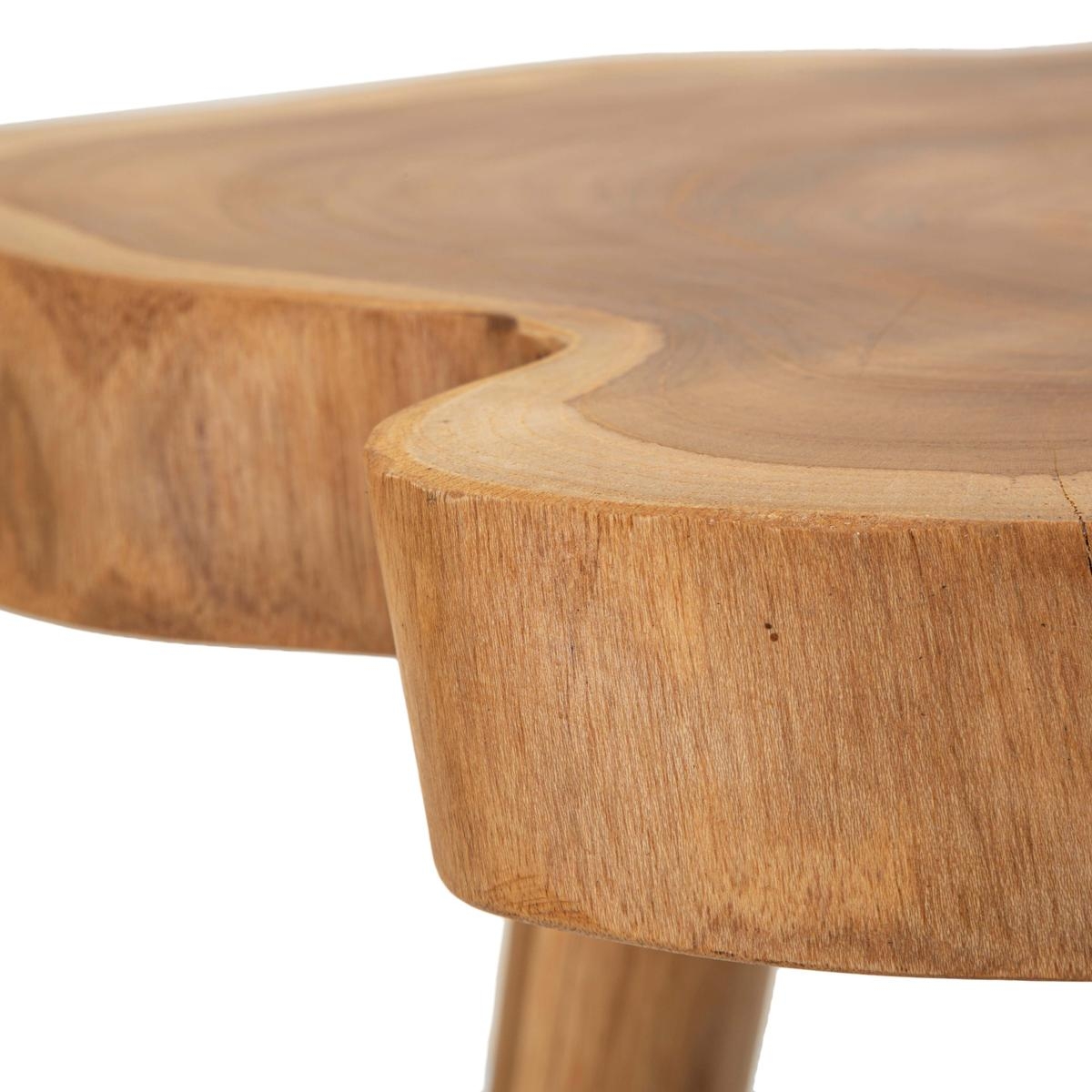 Taburete artesanal de madera de teca natural estilo étnico Budut Oferta