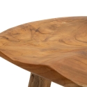 Barhocker aus Teakholz, naturbelassen, ethnisches Design, Sel Slim Lagerbestand