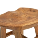 Barhocker aus Teakholz, naturbelassen, ethnisches Design, Sel Slim Modell
