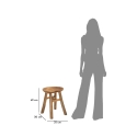 Barhocker aus Teakholz, naturbelassen, ethnisches Design, Sel Slim Preis