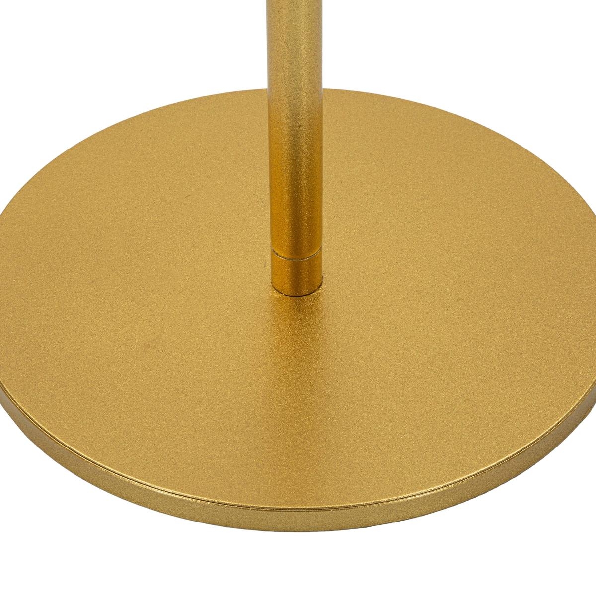 Table haute ronde en métal doré 51x100 cm Doha Réductions