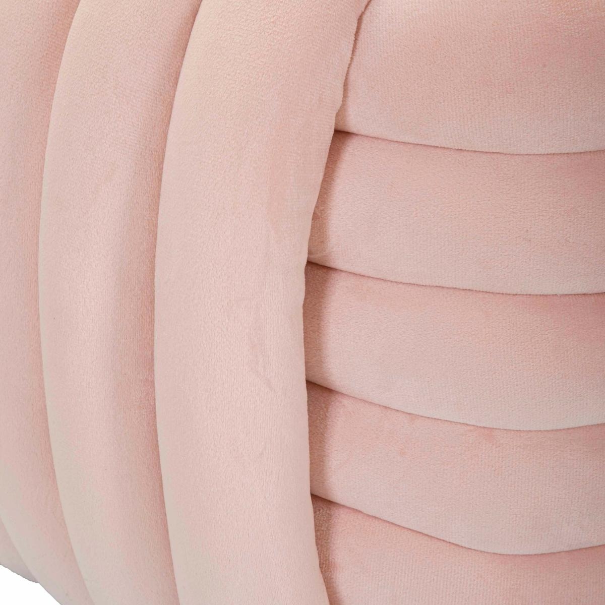 Pouf design intrecciato imbottito in velluto stile moderno Softy 