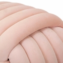 Pouf design tressé rembourré en velours style moderne Softy 
