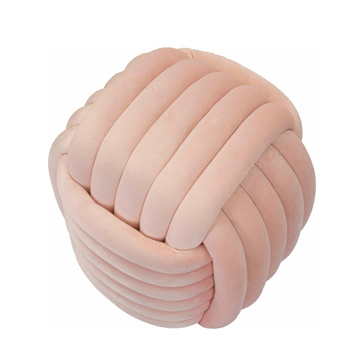 Pouf design intrecciato imbottito in velluto stile moderno Softy 